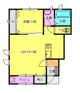 カーサルーチェ【1階】の間取り