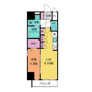 クレストタワー栄【2階】の間取り