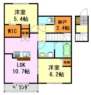 エルメゾンエイザ【2階】の間取り