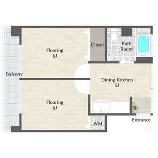 御園マンション【5階】の間取り