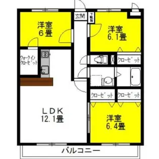 セントラル・フェスタIV【3階】の間取り