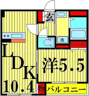 星谷ハイム5番館【2階】の間取り