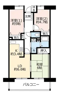 URシティコート曽根東町第1【5階】の間取り