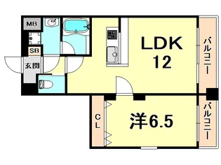 プレジオ西宮【4階】の間取り