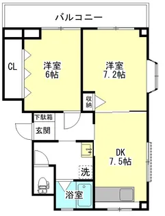 リヴェール・シュウ【1階】の間取り