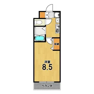 西院くめマンション【4階】の間取り