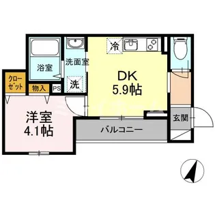 メルシー芙蓉X【3階】の間取り