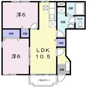 ハーモニーシーンI【1階】の間取り