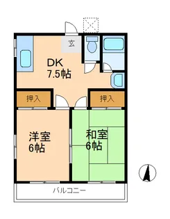 グリーンハイツI【1階】の間取り