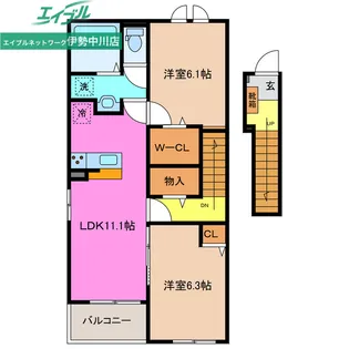 メゾン ドゥ エスポアール II【2階】の間取り