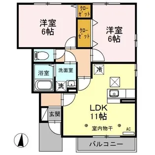 ピア・アベニュー A【1階】の間取り