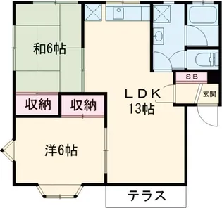 グリーンハイツ大谷【1階】の間取り