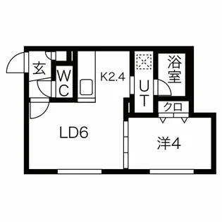 クラブプルミエ琴似4条【2階】の間取り