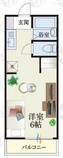 弥生町マンション【2階】の間取り