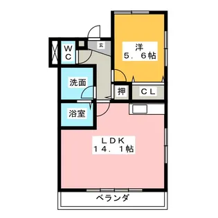 イーストサイド【1階】の間取り