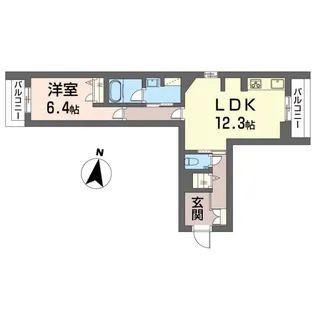 ルナマーレ鎌倉【2階】の間取り