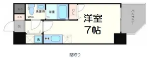 ベルエ難波西【9階】の間取り