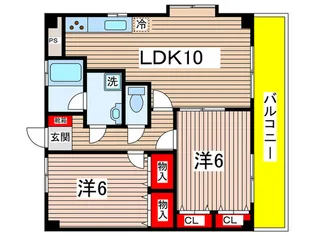エルグランドB棟【3階】の間取り