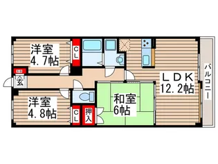 ルーチェ南流山【5階】の間取り