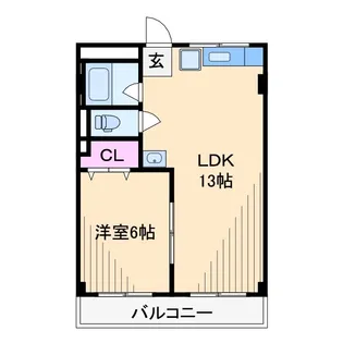 大倉山フラワーハイツ【1階】の間取り