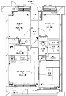 リーラ勝鬨ニューハウン【2階】の間取り
