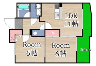 フレアコート京橋【7階】の間取り