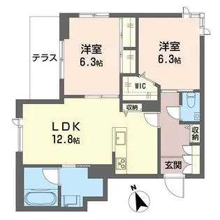 フレジェ【1階】の間取り