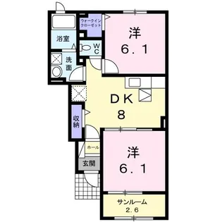 フェリーチェIII【1階】の間取り