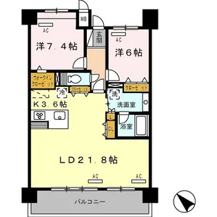 ロイヤルパークス豊洲【13階】の間取り