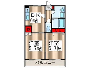 シャンクレール【2階】の間取り