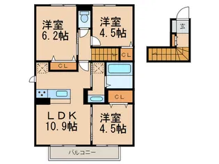 アーバンスクエア【2階】の間取り