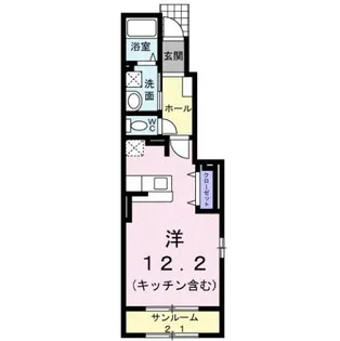 カーサ・エスコンディド【1階】の間取り