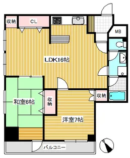 西船橋セントラルマンション【4階】の間取り