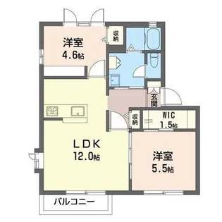 フラッツピジョンA【2階】の間取り