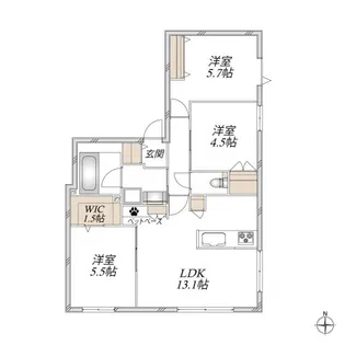 Maison de la grue【1階】の間取り