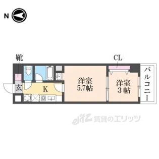 パークモダン伊丹【2階】の間取り