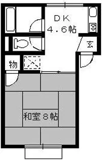 コーポラス北野【2階】の間取り