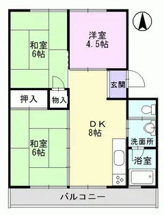 コーポラス東雲【3階】の間取り