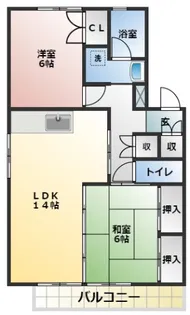 アネックス水越【2階】の間取り