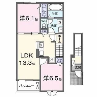 アポロI【2階】の間取り