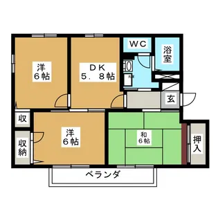 グランソレーユ大磯【2階】の間取り