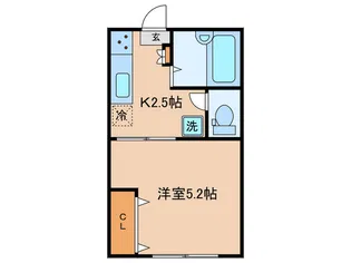 ソレイユ長谷川【1階】の間取り
