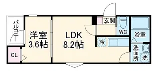 KEIAI RESIDENCE 鳩ヶ谷【2階】の間取り