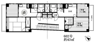 サンエスマンション【6階】の間取り