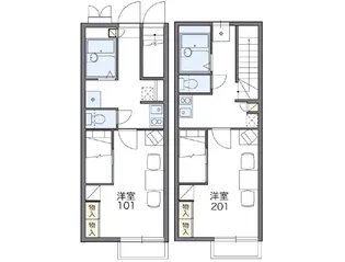 レオパレス富岡【2階】の間取り