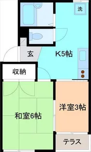 グリーンハイツI【1階】の間取り