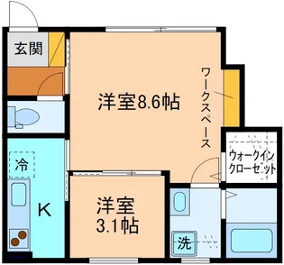 イーストクレスト【1階】の間取り