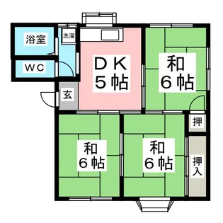 サンパレス幸【1階】の間取り