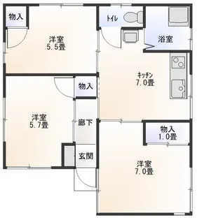 東京都福生市大字福生【一戸建】の間取り