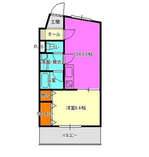 京屋ハイツI【3階】の間取り
